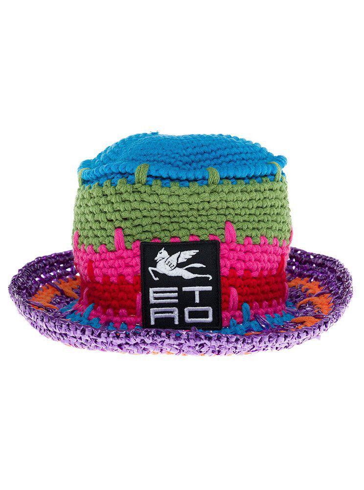 Etro Logo Patch Crochet Bucket Hat商品第1张图片规格展示
