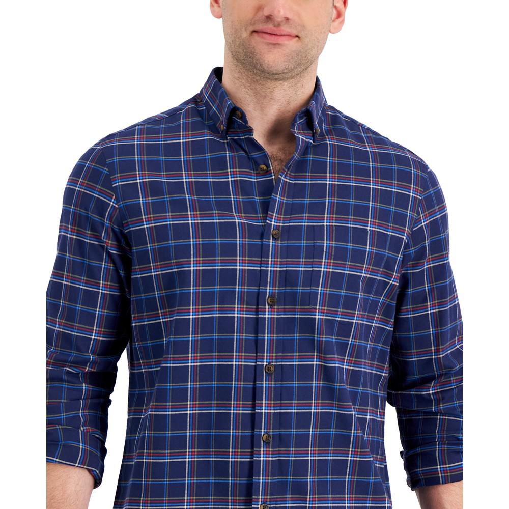 Men's Regular-Fit Brushed Plaid Shirt, Created for Macy's商品第3张图片规格展示