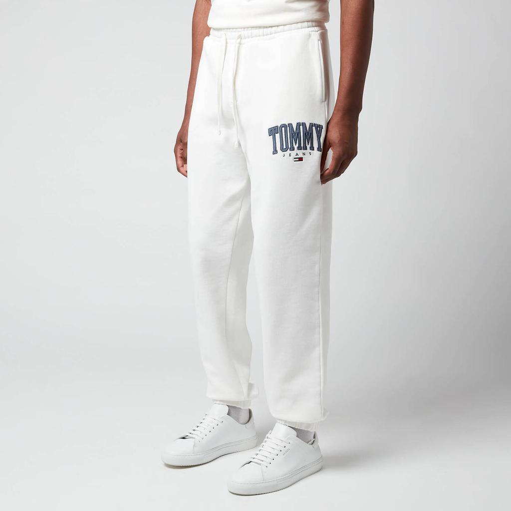商品Tommy Hilfiger|Tommy Jeans Men's Collegiate Relaxed Fit Sweatpants - Ivory Silk,价格¥299-¥373,第1张图片