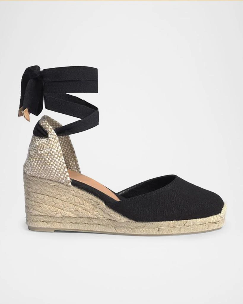 商品Castaner|Carina Canvas Ankle-Tie Wedge Espadrilles,价格¥1274,第1张图片