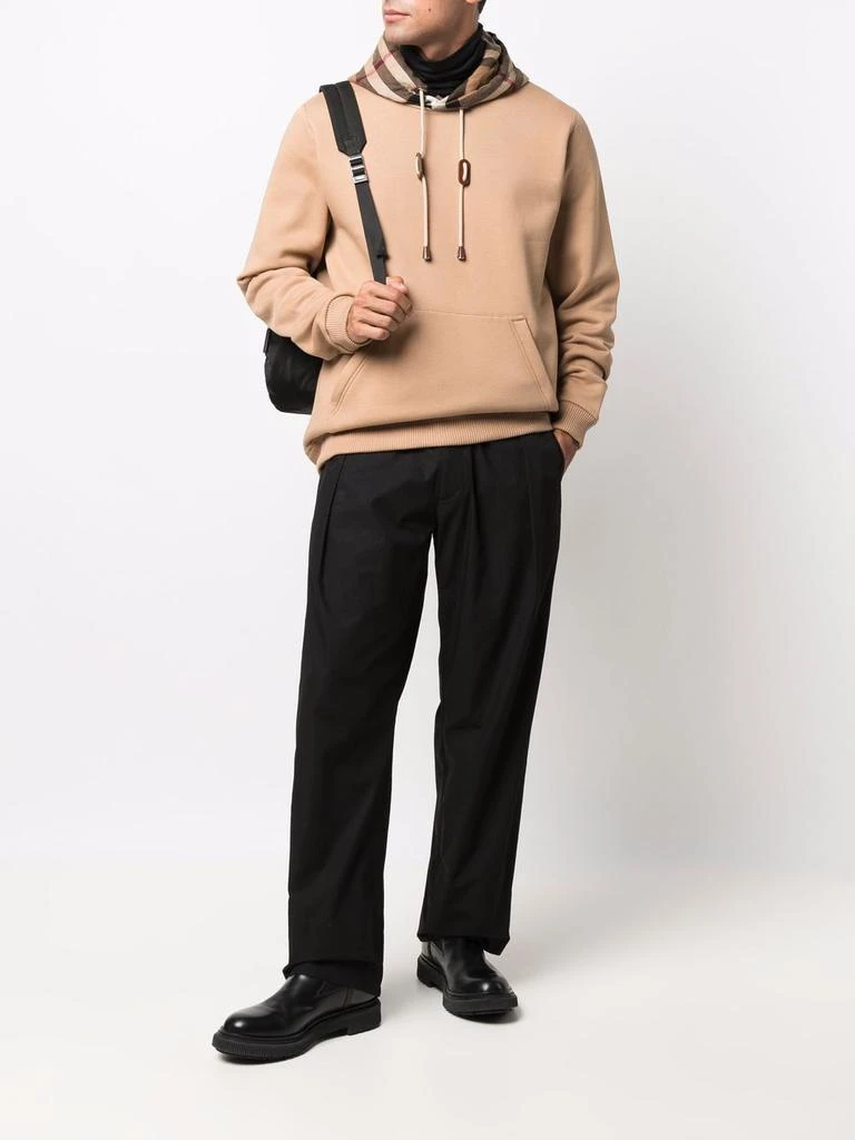 商品Burberry|BURBERRY - Checked Hood Cotton Sweatshirt,价格¥5666,第4张图片详细描述