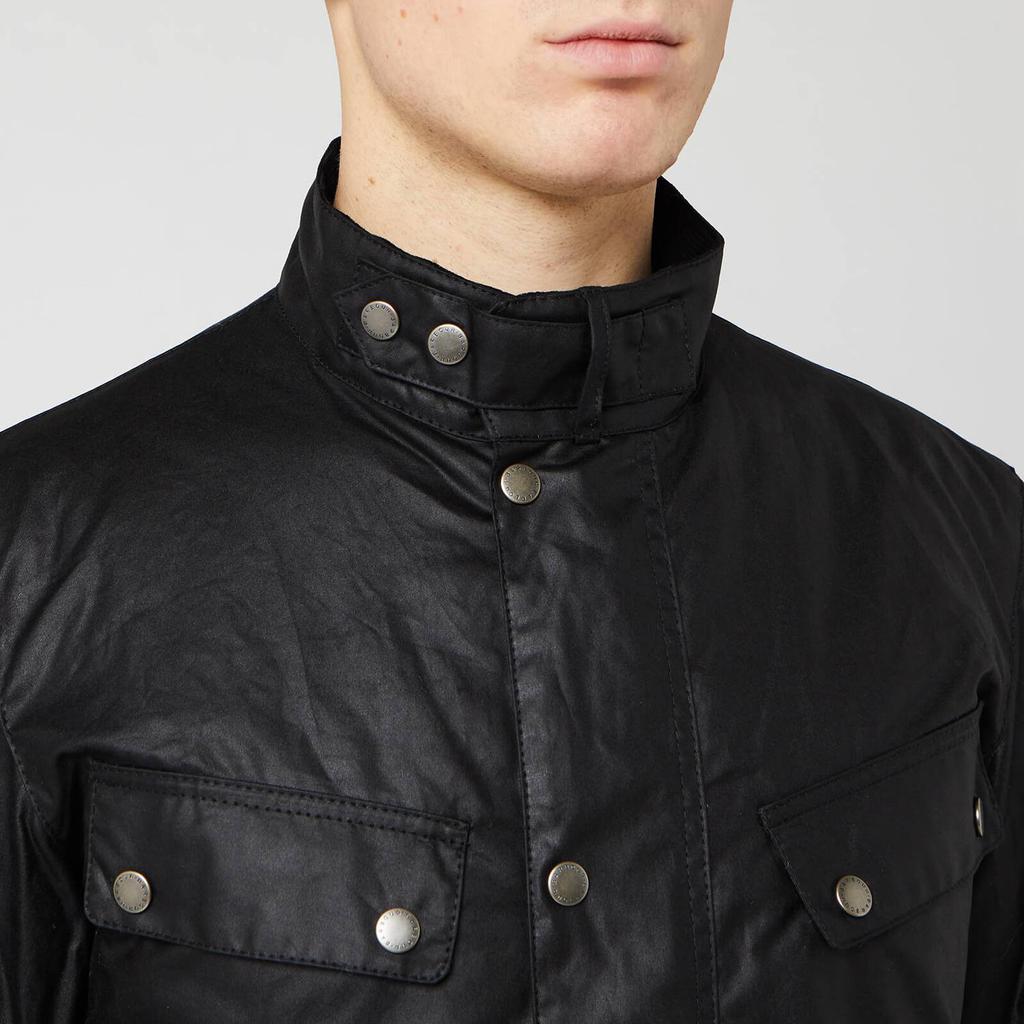 Barbour International Men's Duke Wax Jacket - Black商品第8张图片规格展示