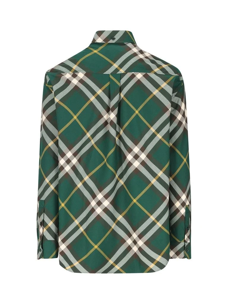 商品Burberry|Burberry Checkered Collared Long-Sleeve Shirt,价格¥5446,第2张图片详细描述