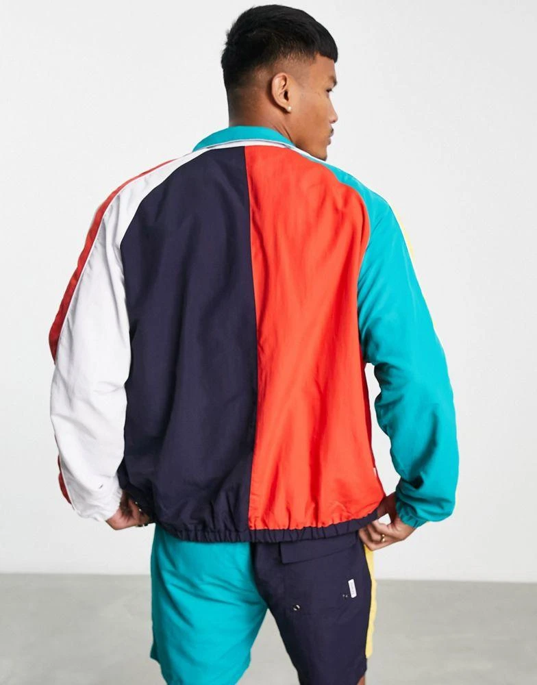 商品Parlez|Parlez Leeward co-ord track jacket in multicolour retro colour blocking,价格¥755,第2张图片详细描述