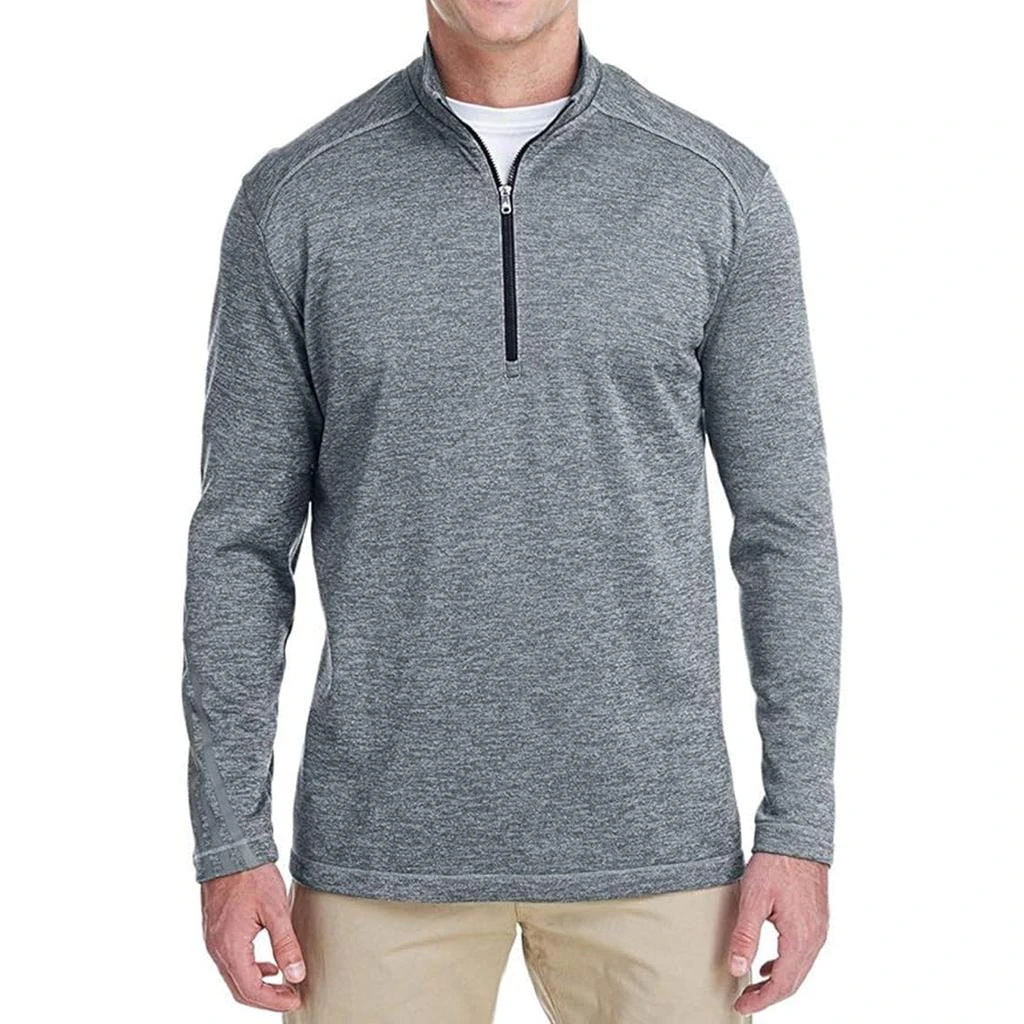 adidas Men's Brushed Terry Heathered Quarter-Zip Pullover 商品