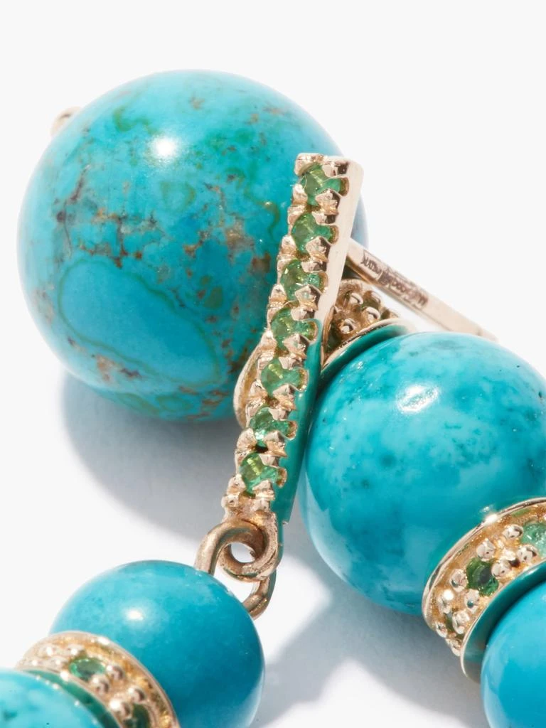 商品MATEO|Emerald, turquoise & 14kt gold earrings,价格¥25347,第3张图片详细描述