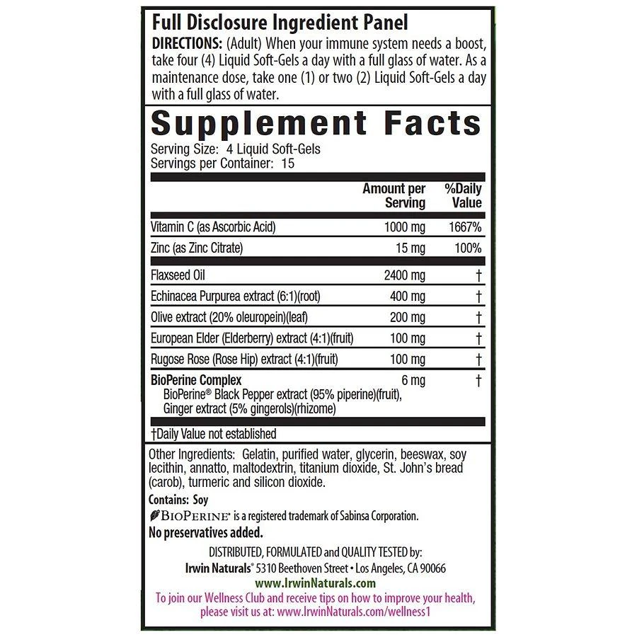 商品Irwin Naturals|Vita-C Plus Urgent Rescue,价格¥119,第2张图片详细描述