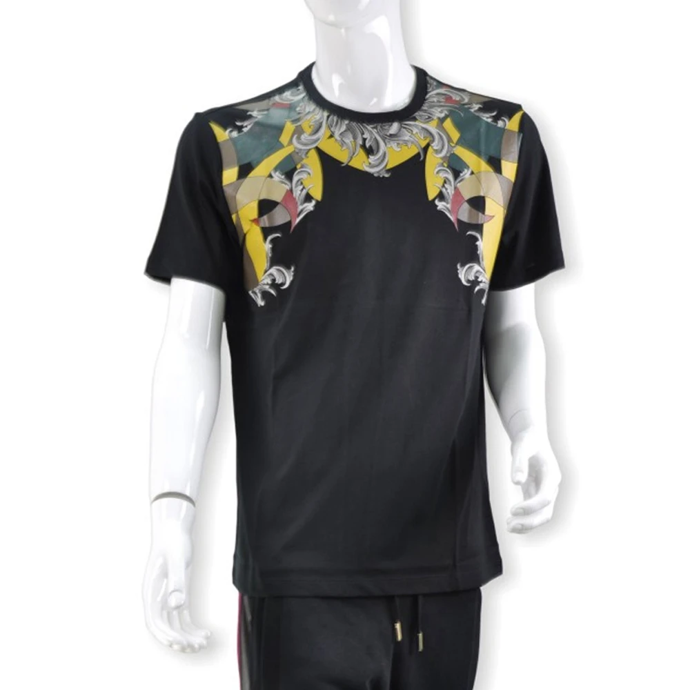商品[国内直发] Versace|VERSACE 拼色男士T恤 V800648-VJ00188-V7008,价格¥1141,第1张图片