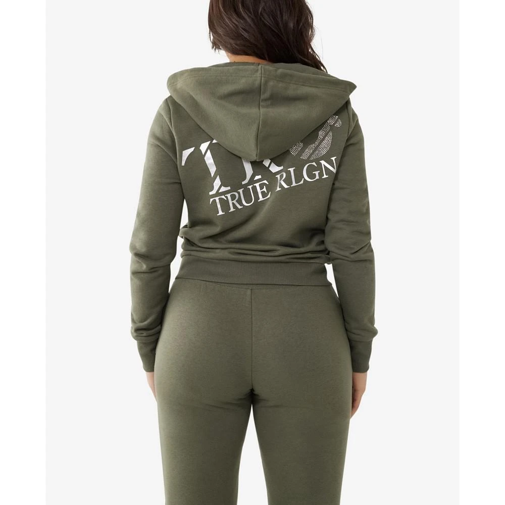 商品True Religion|Women's True Logo Classic Zip Hoodie Top,价格¥919,第2张图片详细描述