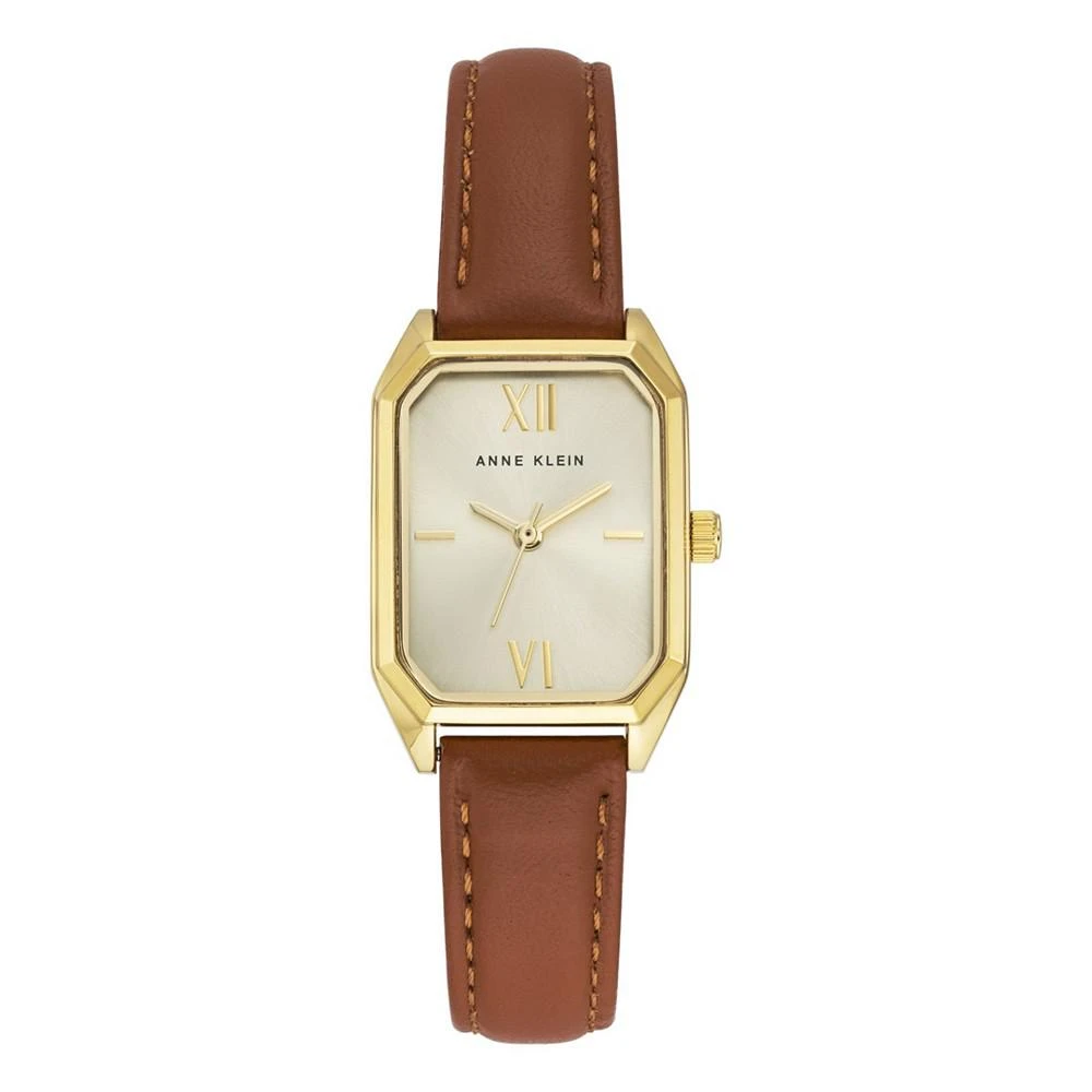 商品Anne Klein|Women's Brown Leather Strap Watch,价格¥493,第1张图片