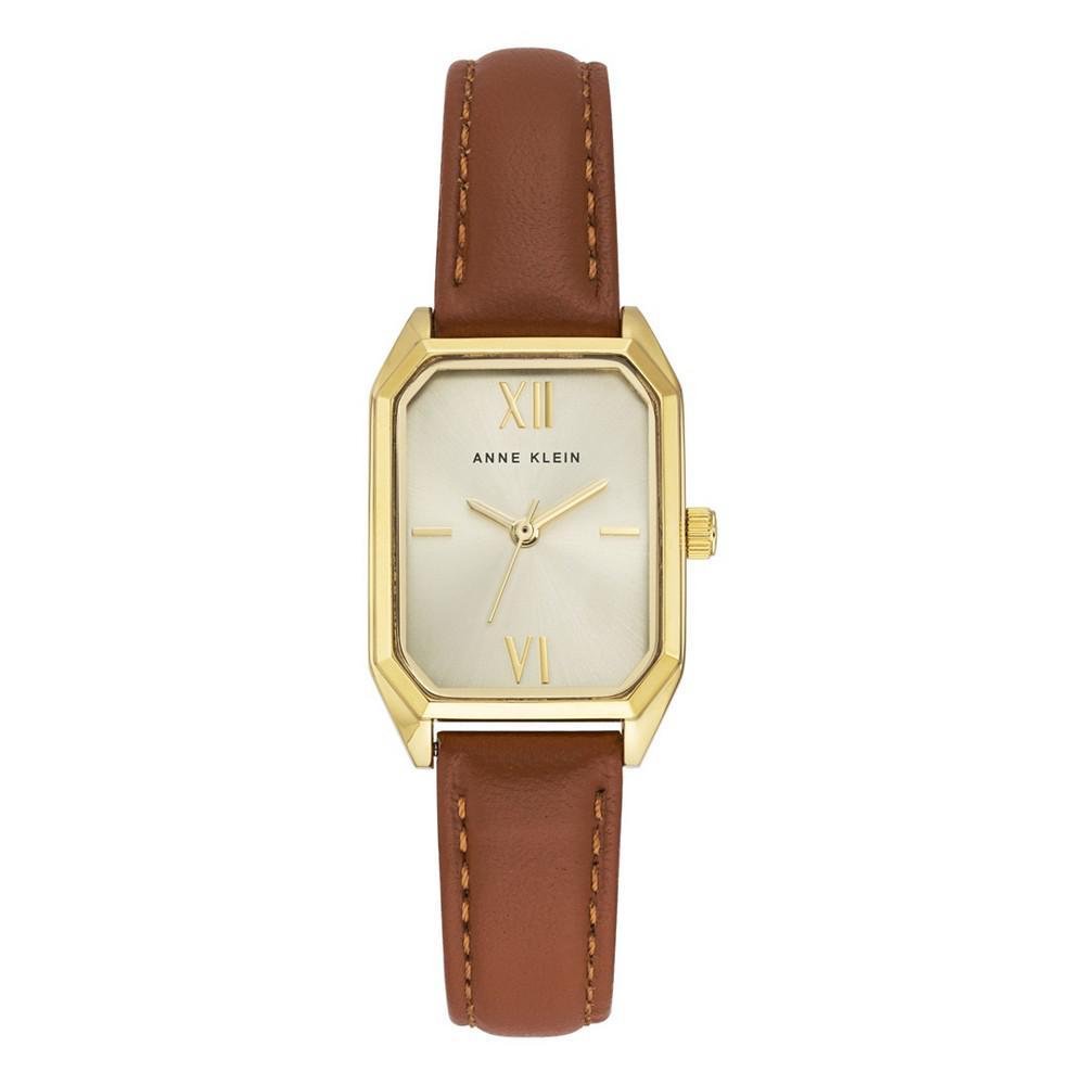 商品Anne Klein|Women's Brown Leather Strap Watch,价格¥286,第1张图片