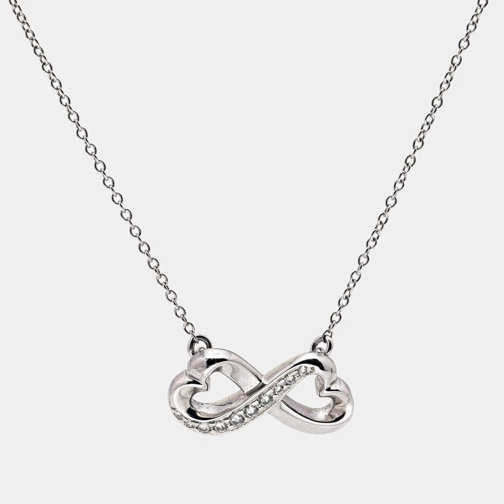 商品[二手商品] Tiffany & Co.|Tiffany & Co. Paloma Picasso Infinity Heart Diamond 18k White Gold Chain Necklace,价格¥4349,第1张图片