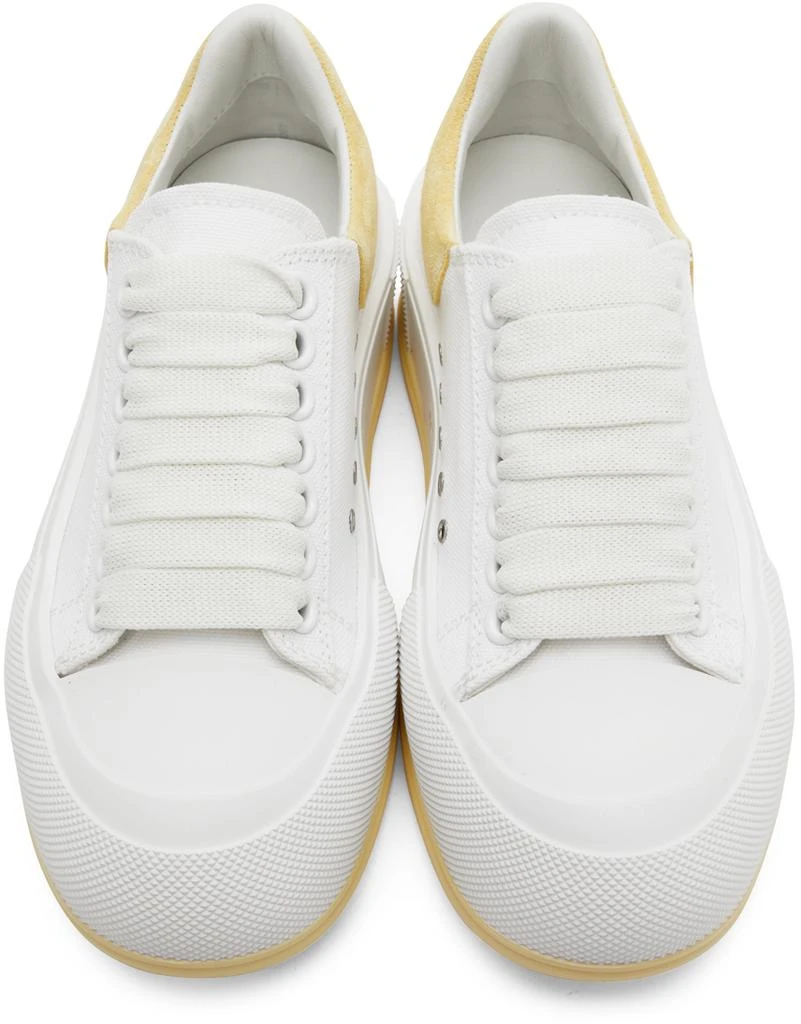 商品Alexander McQueen|White & Yellow Plimsoll Sneakers,价格¥3647,第5张图片详细描述