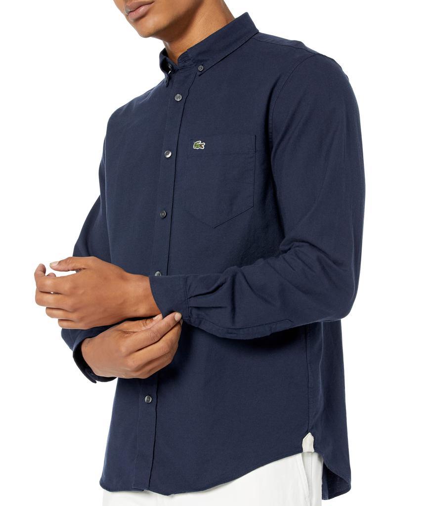 商品Lacoste|Casual Button-Up Oxford Shirt,价格¥628-¥714,第5张图片详细描述