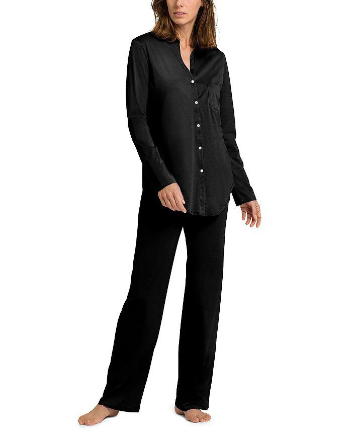 商品Hanro|Cotton Deluxe Long Pajama Set,价格¥1404,第1张图片