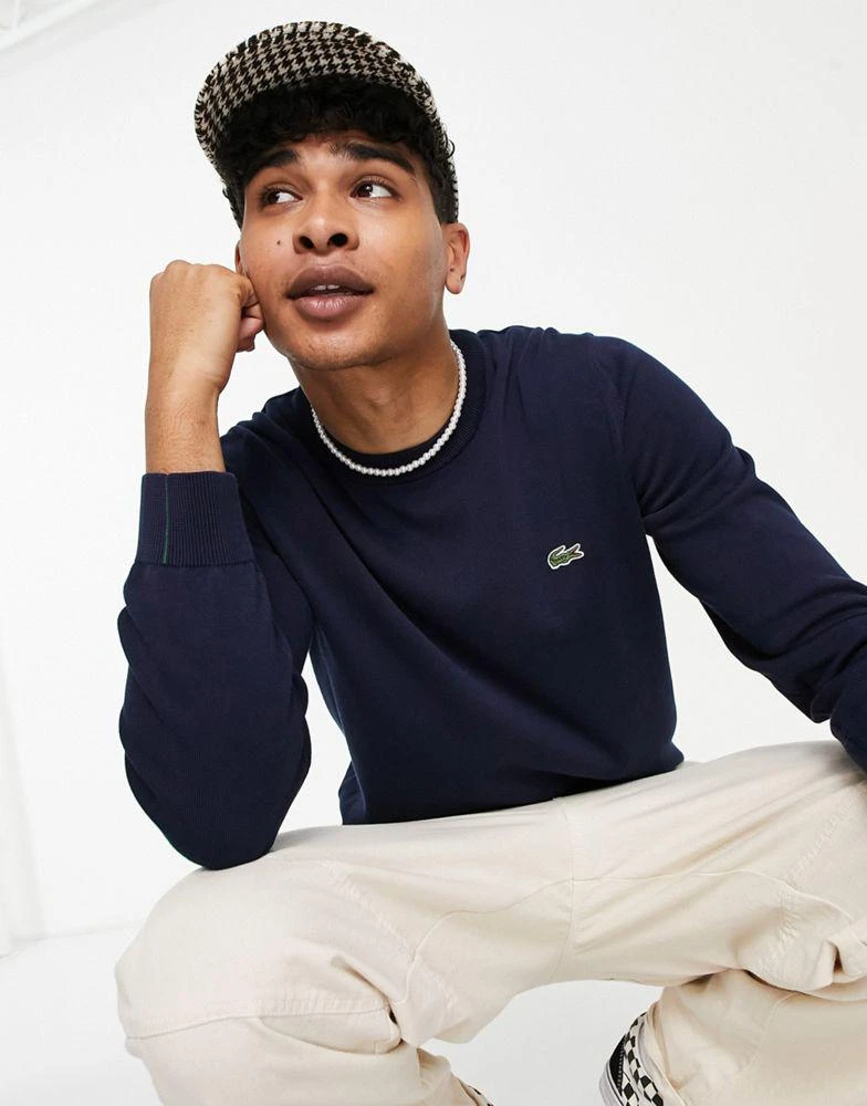 商品Lacoste|Lacoste crew neck jumper in navy,价格¥1029,第3张图片详细描述