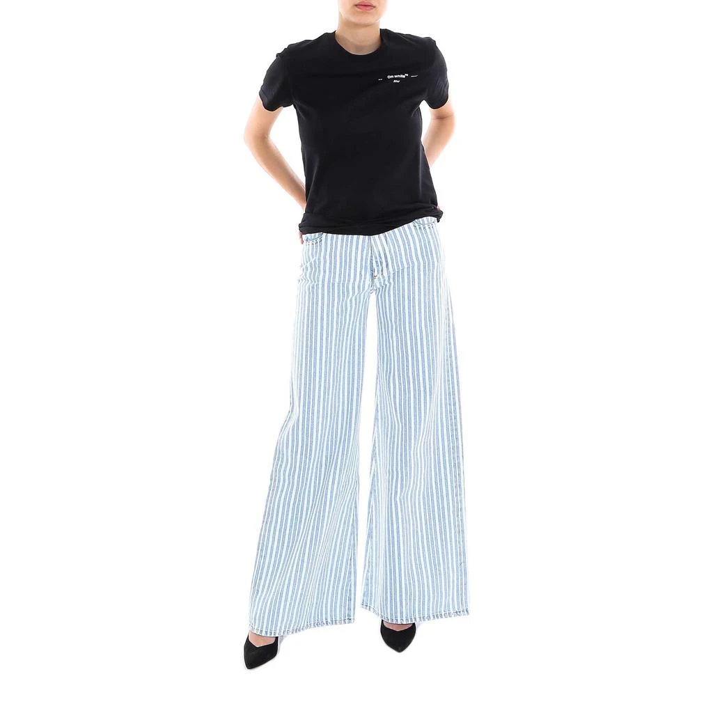 商品Off-White|Off-White Striped Wide Leg Jeans,价格¥1800,第3张图片详细描述