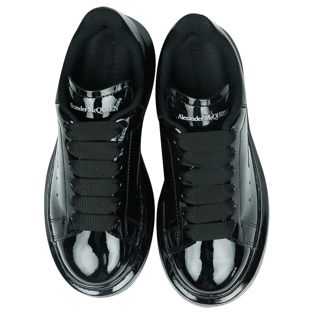 商品Alexander McQueen|Black Patent Leather Trainers,价格¥1394,第3张图片详细描述