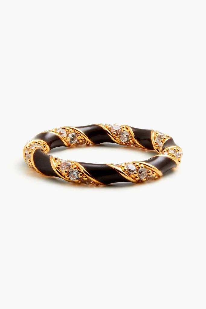 商品Zimmermann|Gold-tone, crystal and enamel ring,价格¥599,第2张图片详细描述