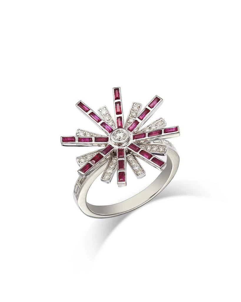 商品Bloomingdale's Fine Collection|Ruby & Diamond Ring in 14K White Gold,价格¥21176,第1张图片