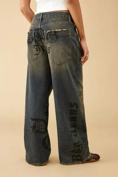 商品BDG|BDG Logo Print Jaya Baggy Jean,价格¥786,第4张图片详细描述