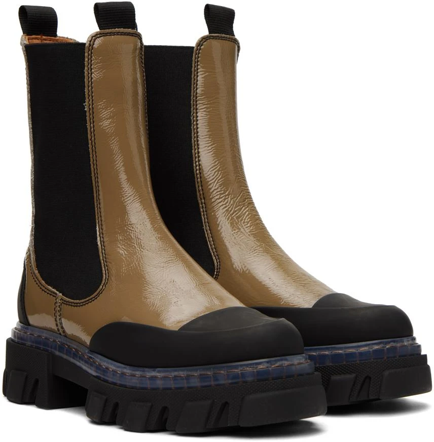 商品Ganni|Taupe Cleated Chelsea Boots,价格¥3653,第4张图片详细描述