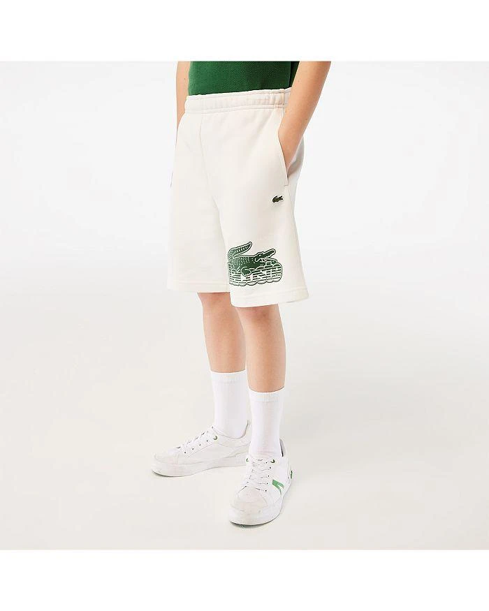 商品Lacoste|Boys' Organic Cotton Contrast Logo Print Shorts - Big Kid,价格¥486,第5张图片详细描述