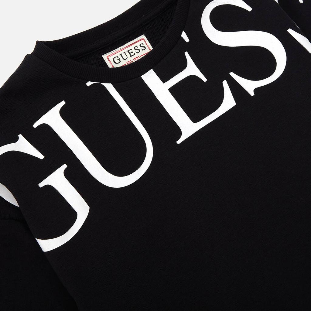 Guess Girls' Cropped Logo Active Sweatshirt - Jet Black商品第3张图片规格展示