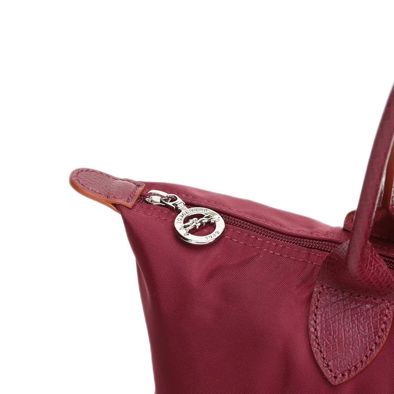 商品[国内直发] Longchamp|LONGCHAMP/珑骧女士长柄可折叠手提单肩包饺子包小号 2605 619 209 紫红色,价格¥551,第5张图片详细描述