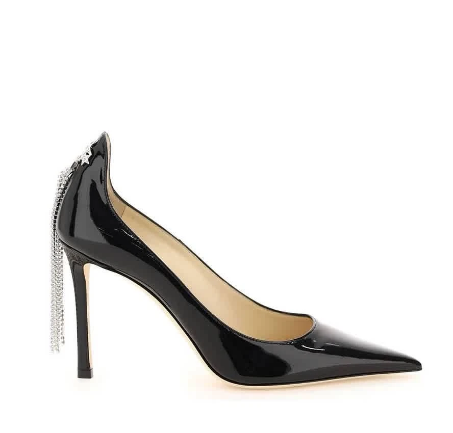 商品Jimmy Choo|Spruce 95 Patent Leather Pumps In Black,价格¥3366,第1张图片