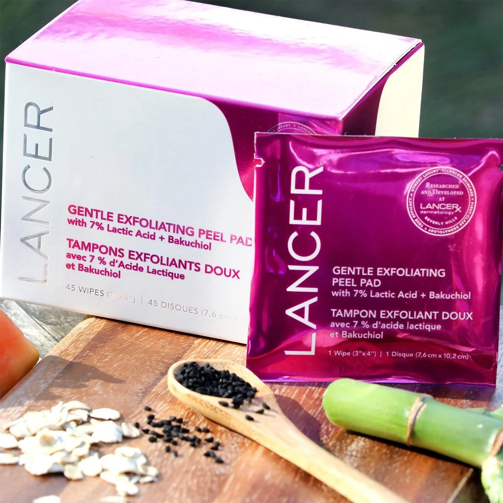 商品Lancer Skincare|Lancer Skincare Gentle Exfoliating Peel Pads 45 piece,价格¥624,第3张图片详细描述