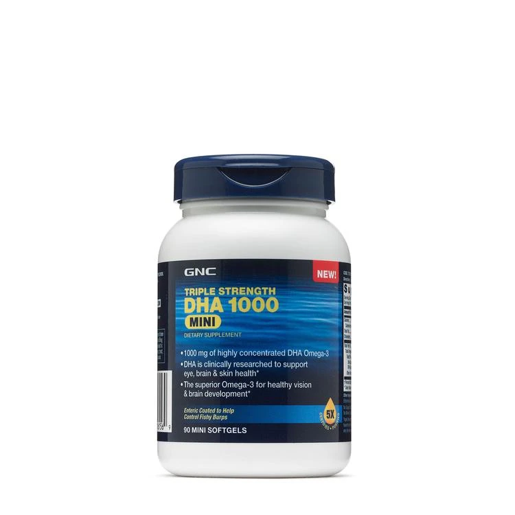 商品GNC|三倍强效DHA迷你胶囊 1000mg - 90粒,价格¥185,第1张图片