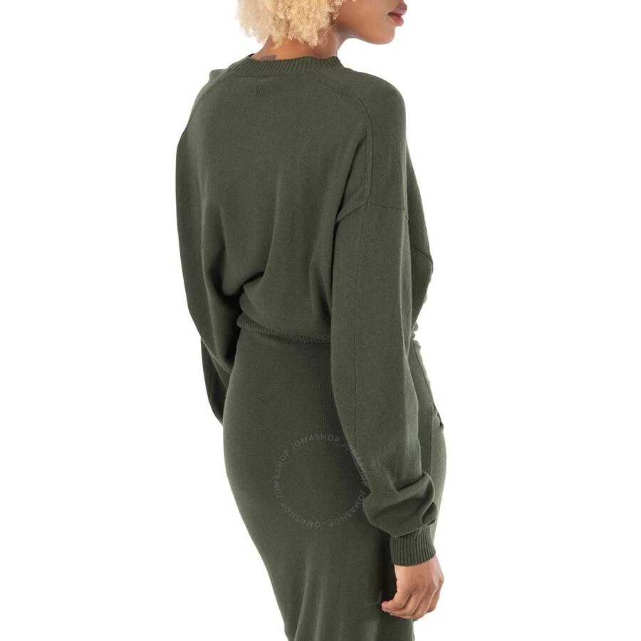 商品Kenzo|Ladies Dark Khaki Asymmetric Hem Knit Jumper,价格¥711,第2张图片详细描述