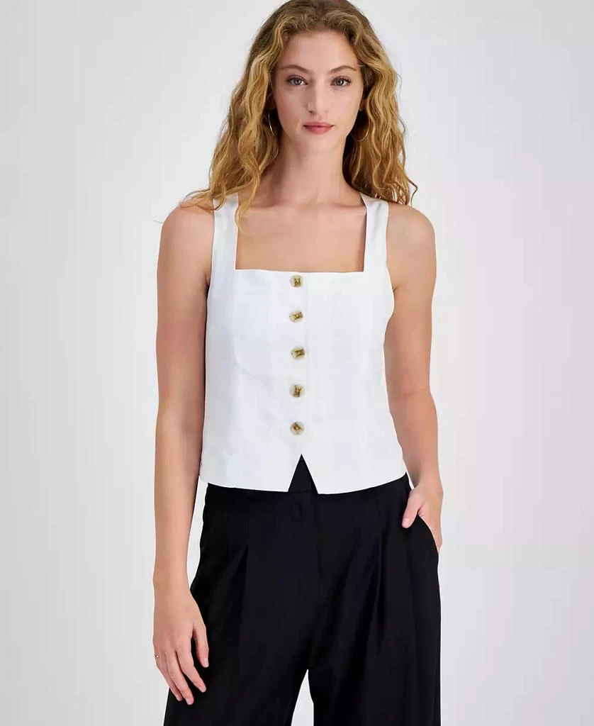 商品Bar III|Women's Sleeveless Square-Neck Vest, Exclusively at Macy's,价格¥133,第1张图片