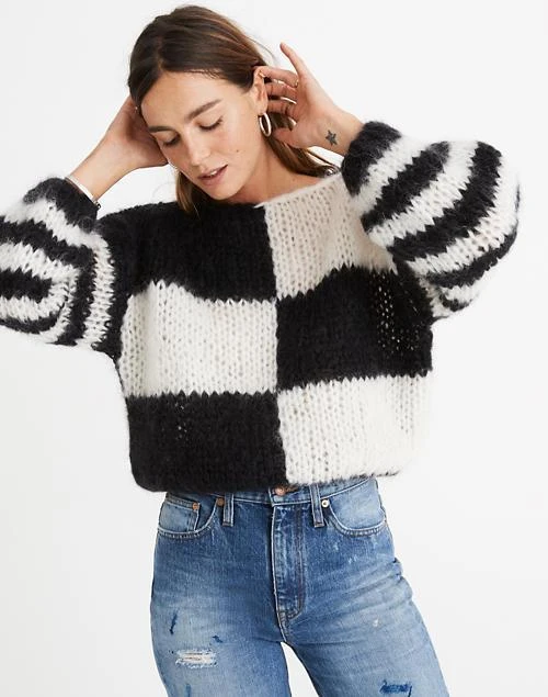 商品Madewell|Madewell x Maiami Checker Big Sweater,价格¥2376,第3张图片详细描述