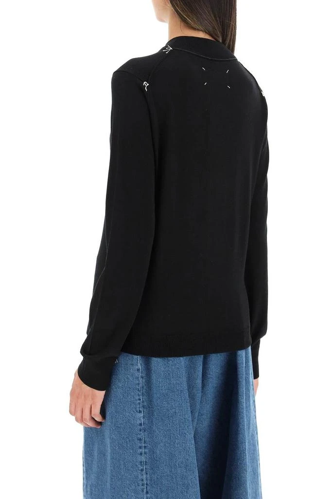 商品MAISON MARGIELA|WOOL SWEATER WITH INSIDE-OUT SEAMS,价格¥2080,第4张图片详细描述