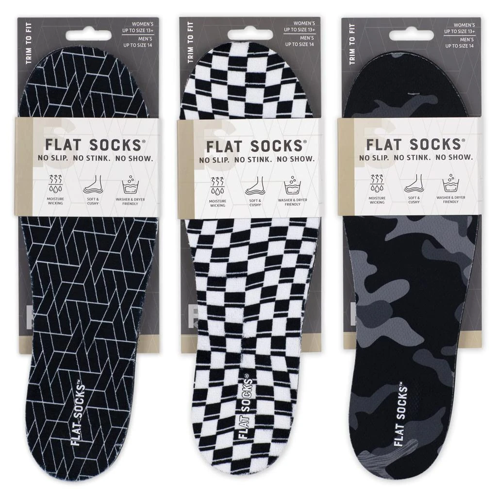 商品PowerStep|Flat Socks by Powerstep Black Bundle,价格¥145,第1张图片