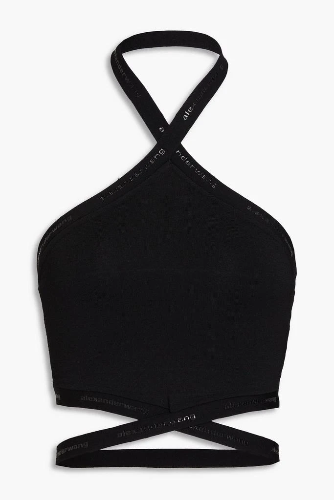 商品Alexander Wang|Cropped stretch-jersey halterneck top,价格¥998,第1张图片