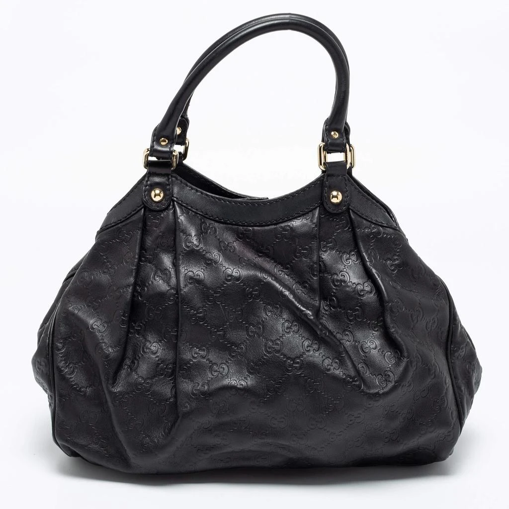 商品[二手商品] Gucci|Gucci Black Guccissima Leather Large Sukey Tote,价格¥3958,第4张图片详细描述