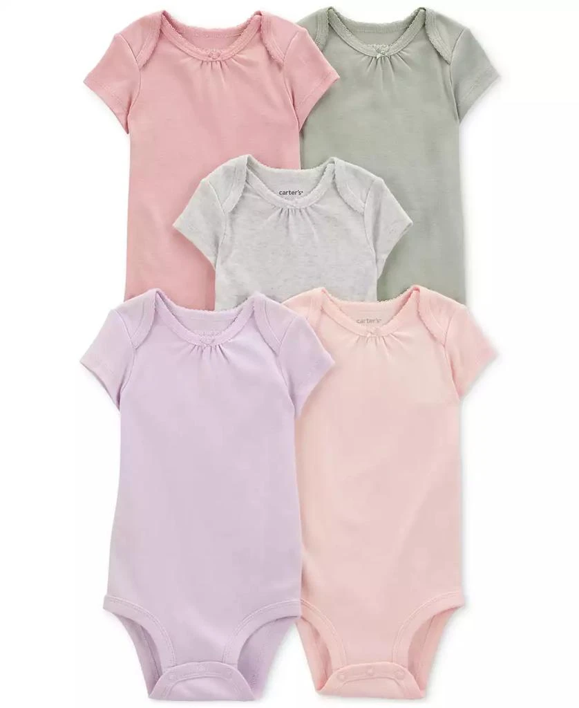 商品Carter's|Baby Boys and Baby Girls 5-Pc. Short Sleeve Bodysuits Set,价格¥75,第1张图片