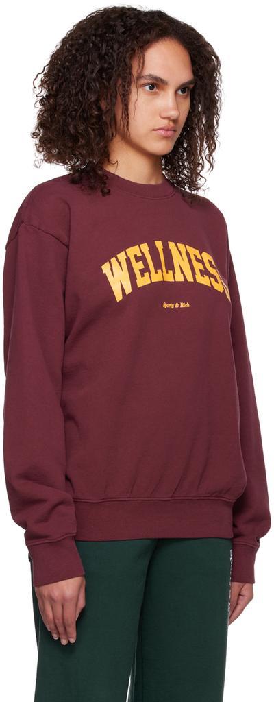 商品Sporty & Rich|Burgundy 'Wellness' Sweatshirt,价格¥744,第4张图片详细描述