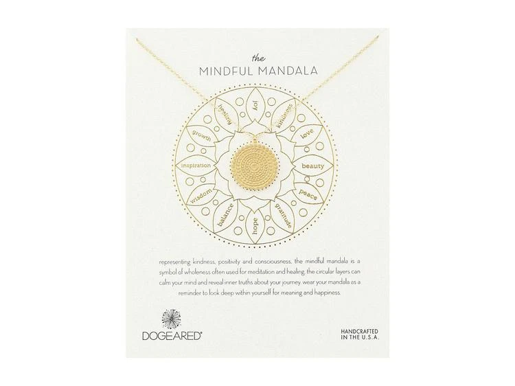 商品Dogeared|Mindful Mandala Center Square Necklace,价格¥296,第1张图片