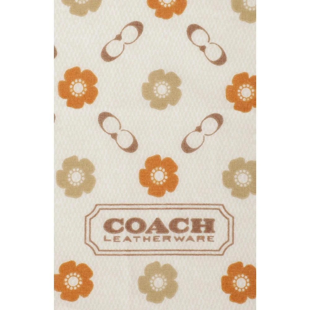 商品Coach|Women's Tea Rose Print Silk Hanky,价格¥224,第3张图片详细描述