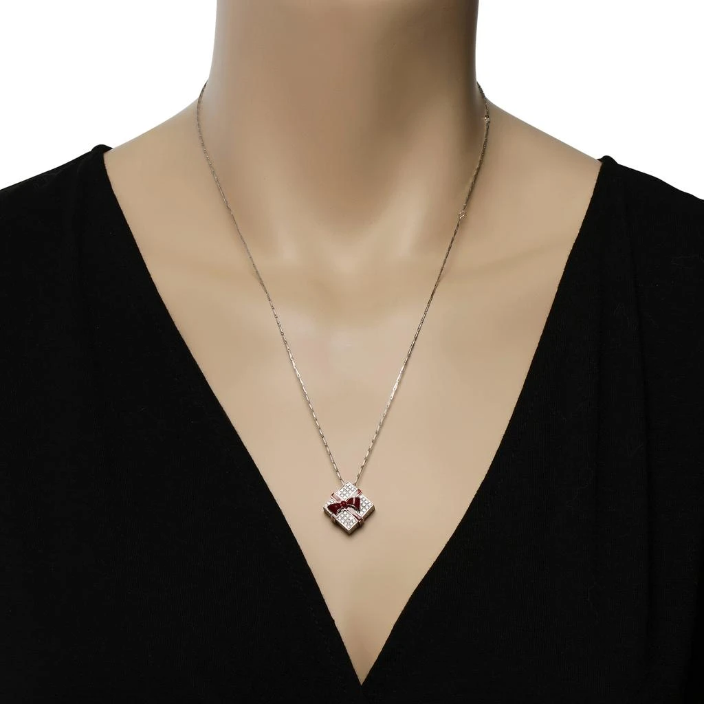 商品Roberto Coin|Roberto Coin 18K White Gold and EnÂmel Diamond 0.95ct. tw. Pendant Necklace 3420232AW20X,价格¥26950,第2张图片详细描述
