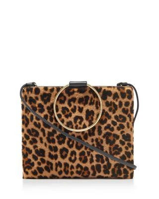 商品THACKER|Le Pouch 中号豹纹手提斜挎包,价格¥618,第5张图片详细描述