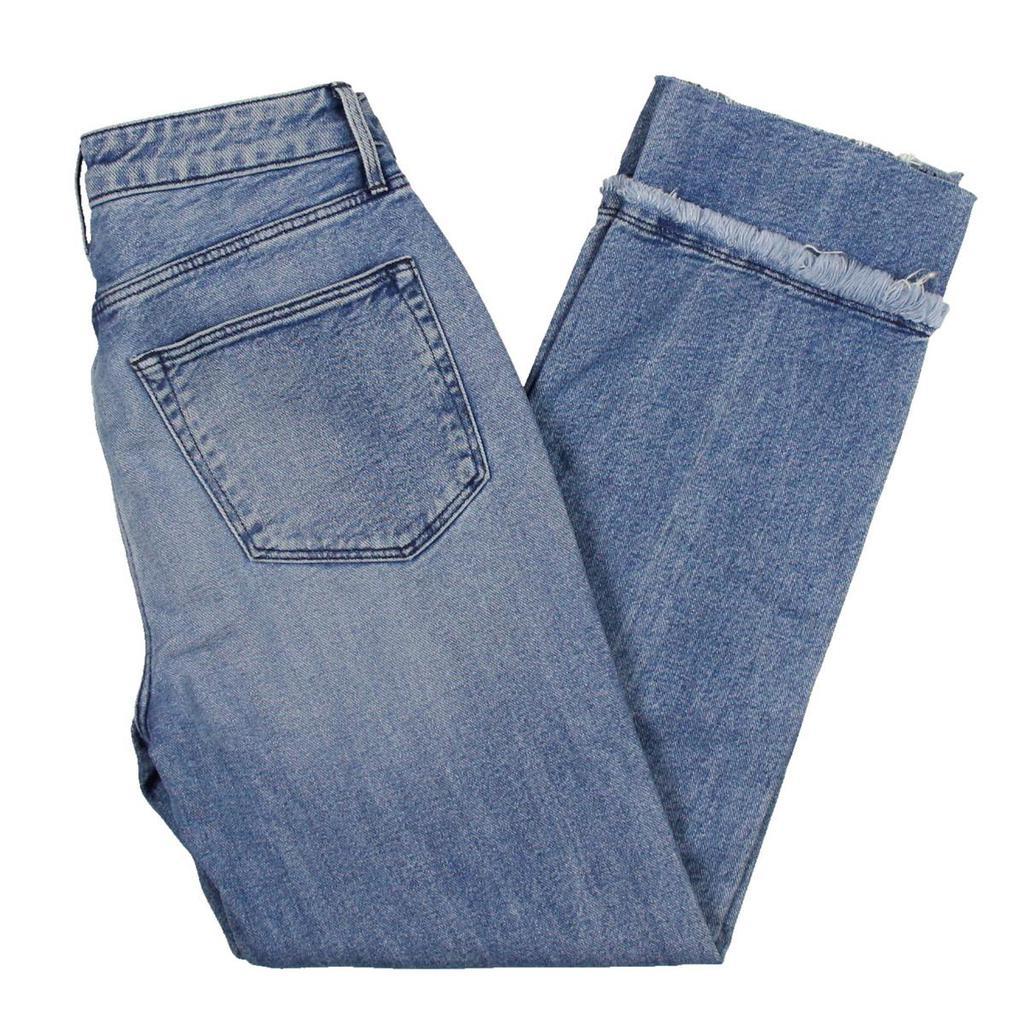 商品3 X 1|3x1 Womens Frayed Hem High Rise Slim Bootcut Jeans,价格¥128,第5张图片详细描述