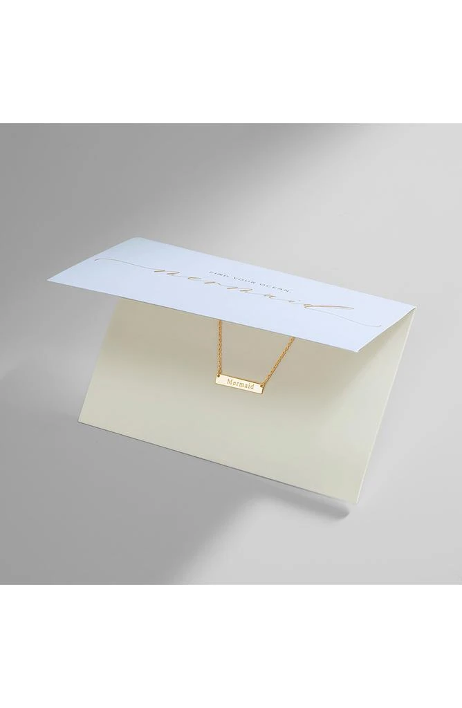 商品Sterling Forever|14K Gold Plated Sterling Silver Inspirational Bar Pendant Necklace - Mermaid,价格¥225,第3张图片详细描述