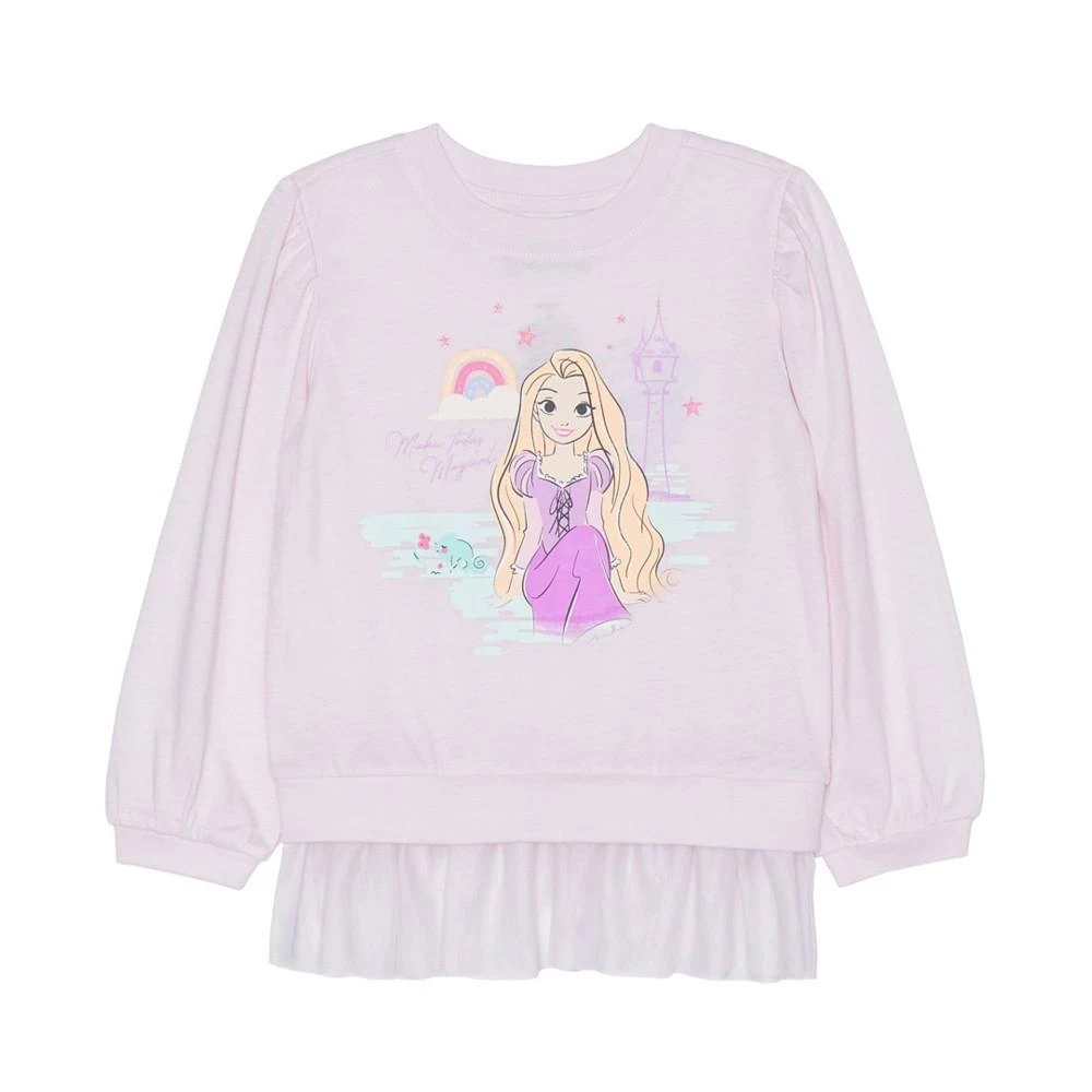 商品Disney|Little Girls Rapunzel Long Sleeve Mesh Peplum with Leggings Set,价格¥149,第3张图片详细描述