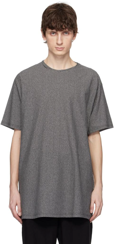 商品YOHJI YAMAMOTO|Black & Gray Round Neck T-shirt,价格¥2942,第1张图片