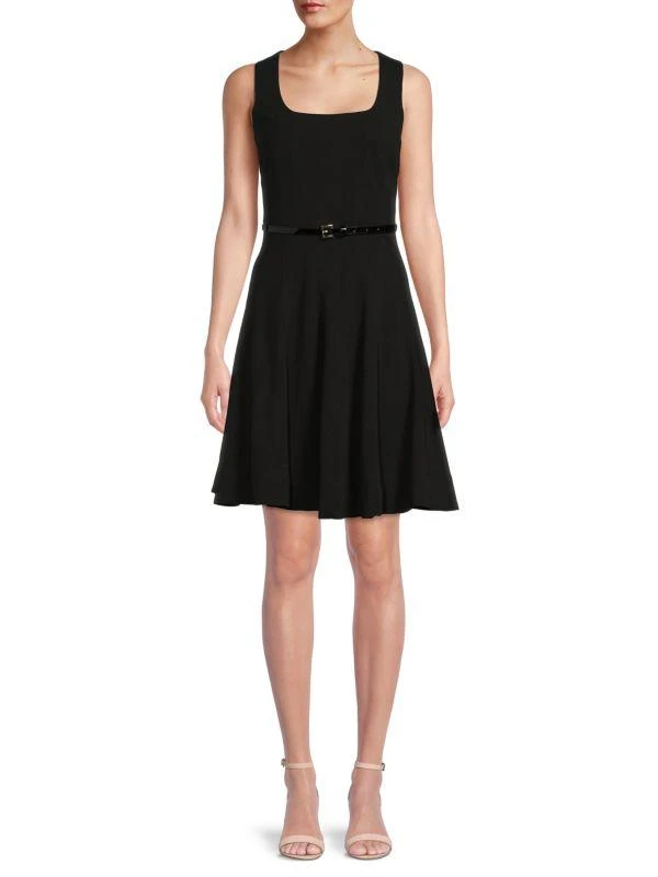 商品Tommy Hilfiger|Belted Fit & Flare Dress,价格¥236,第1张图片